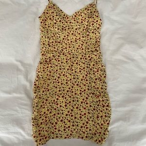 Nordstrom - mini dress yellow floral, size XS